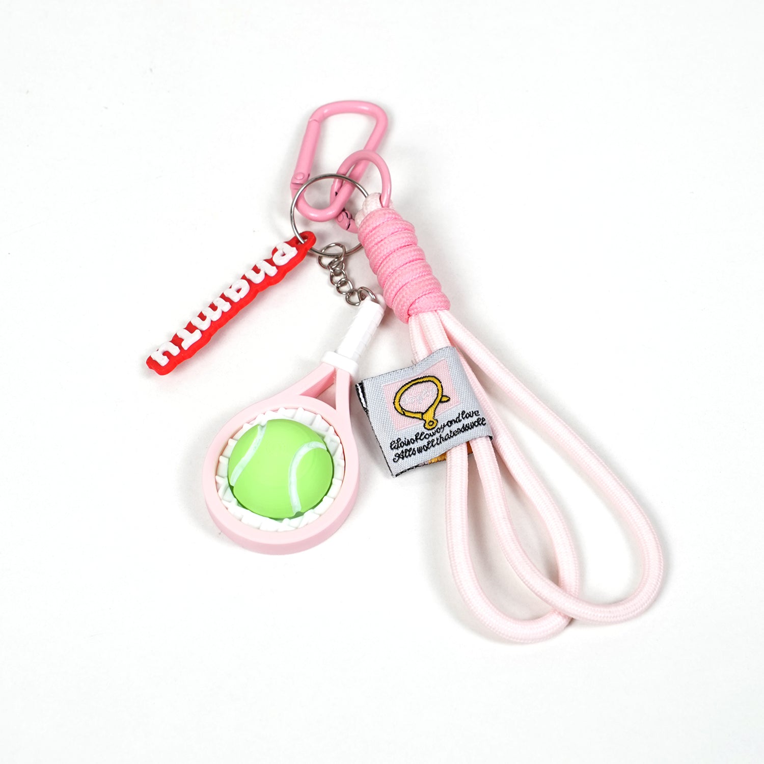 Móc Khoá Clicky Tennis Custom Tên Cá Nhân Hoá - Móc Khóa Vợt Tennis Mini Kèm Charm Tên