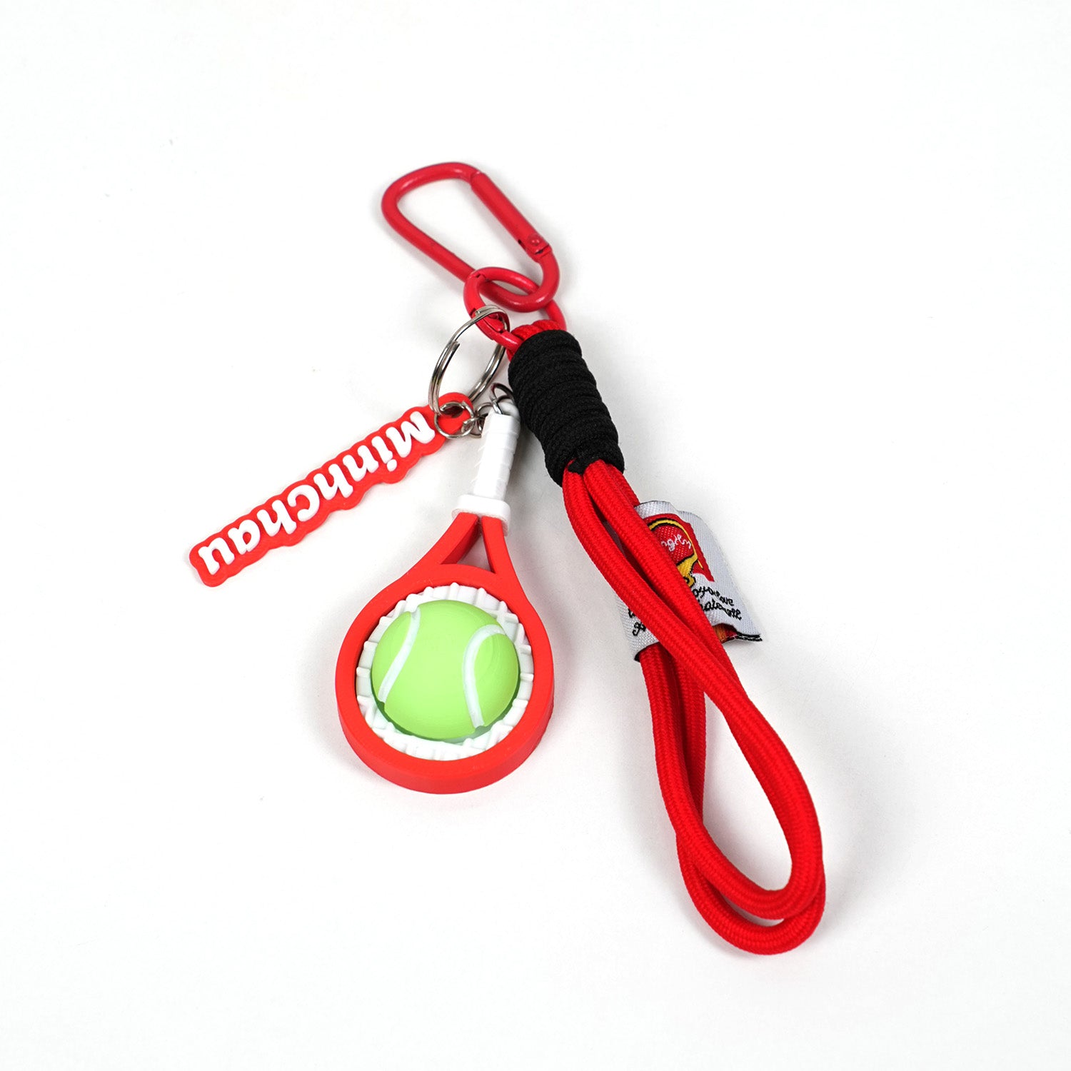 Móc Khoá Clicky Tennis Custom Tên Cá Nhân Hoá - Móc Khóa Vợt Tennis Mini Kèm Charm Tên