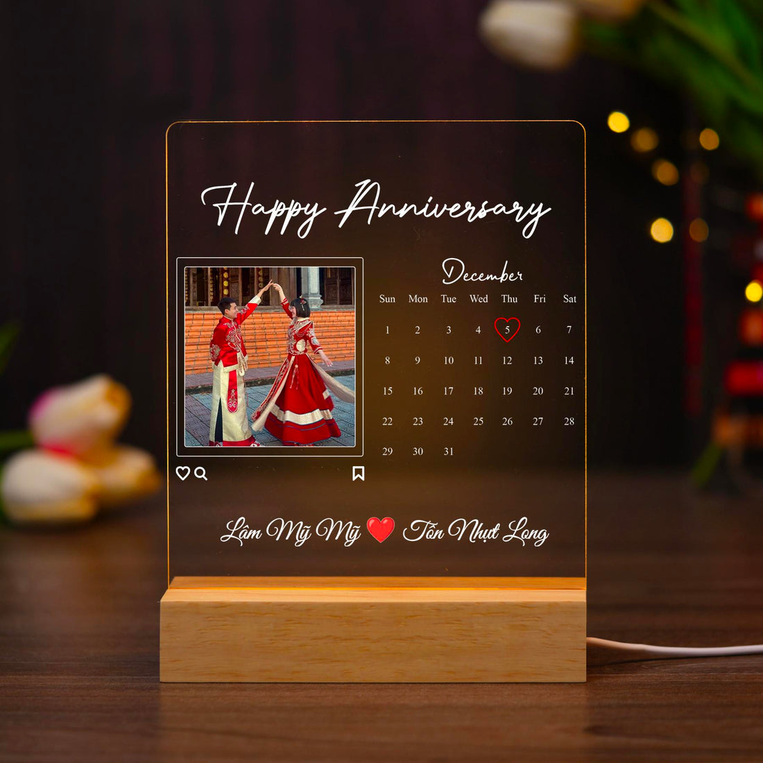 ĐÈN NGỦ KỶ NIỆM - Thiết kế theo yêu cầu - Đèn LED 3D trang trí phòng, quà tặng đặc biệt