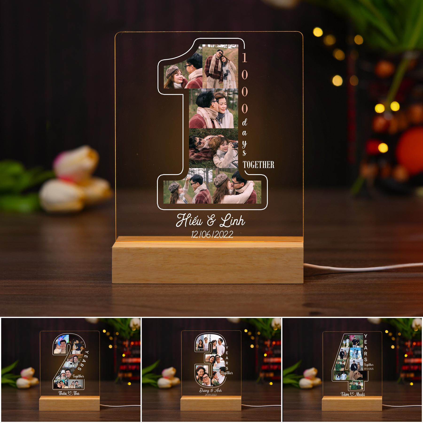 ĐÈN NGỦ KỶ NIỆM - Thiết kế theo yêu cầu - Đèn LED 3D trang trí phòng, quà tặng đặc biệt
