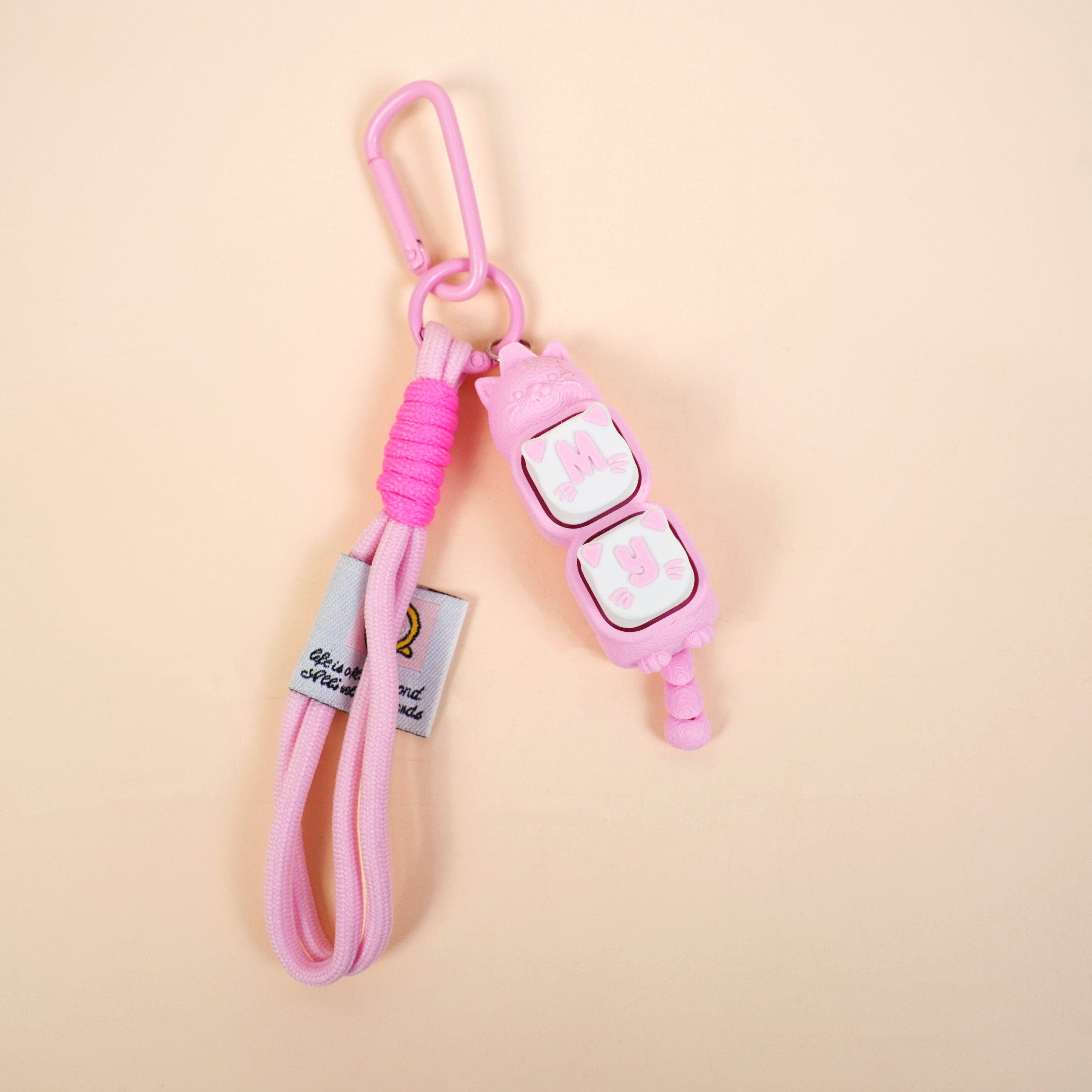 MÓC KHÓA KEYCAP CLICKY 3D KITTEN – TÙY CHỌN 1–10 KÝ TỰ