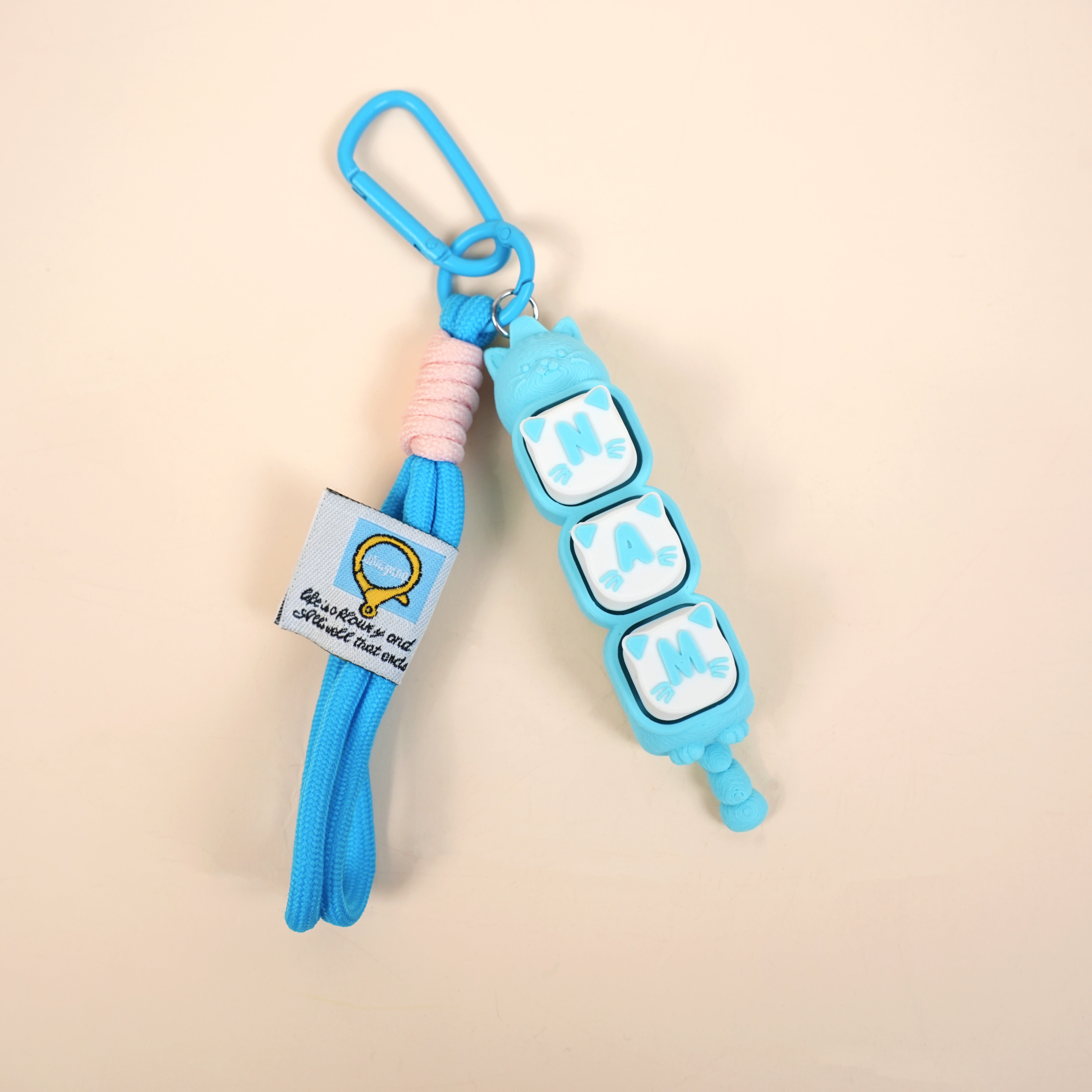 MÓC KHÓA KEYCAP CLICKY 3D KITTEN – TÙY CHỌN 1–10 KÝ TỰ