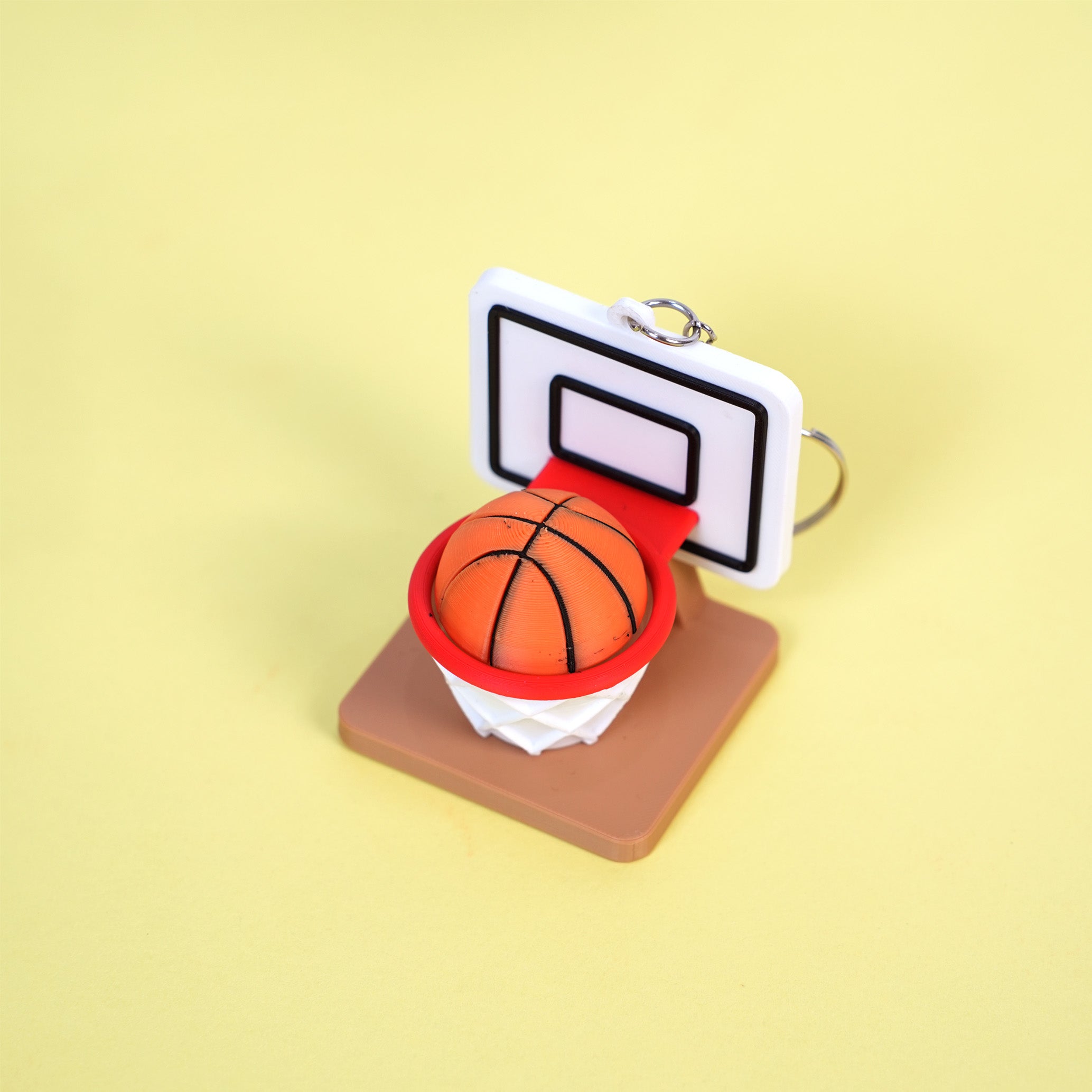 Keychain Clicky Bóng Rổ – Móc Khóa Rổ Bóng Mini Vui Tay Cho Người Yêu Thể Thao