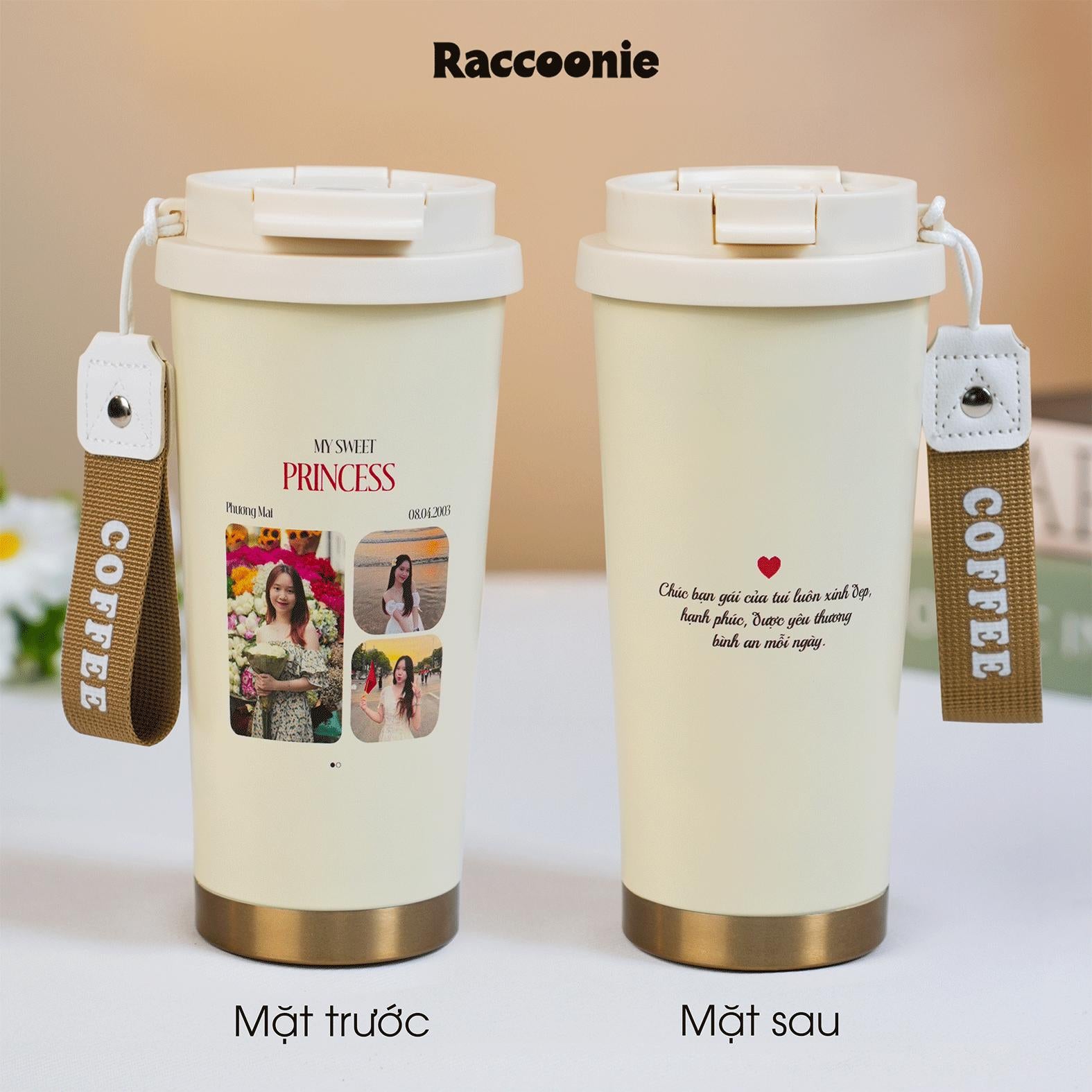 LY GIỮ NHIỆT KỶ NIỆM - Quà tặng cá nhân hóa, in theo yêu cầu - Ly giữ nhiệt cao cấp 520ML, quà tặng đặc biệt