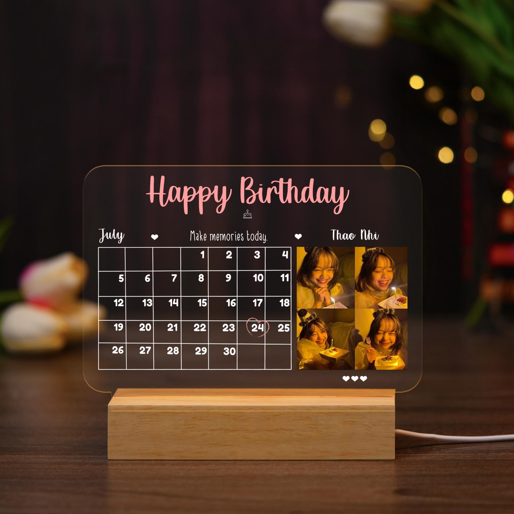 ĐÈN NGỦ SINH NHẬT - Thiết kế theo yêu cầu - Đèn LED 3D trang trí phòng, quà tặng đặc biệt