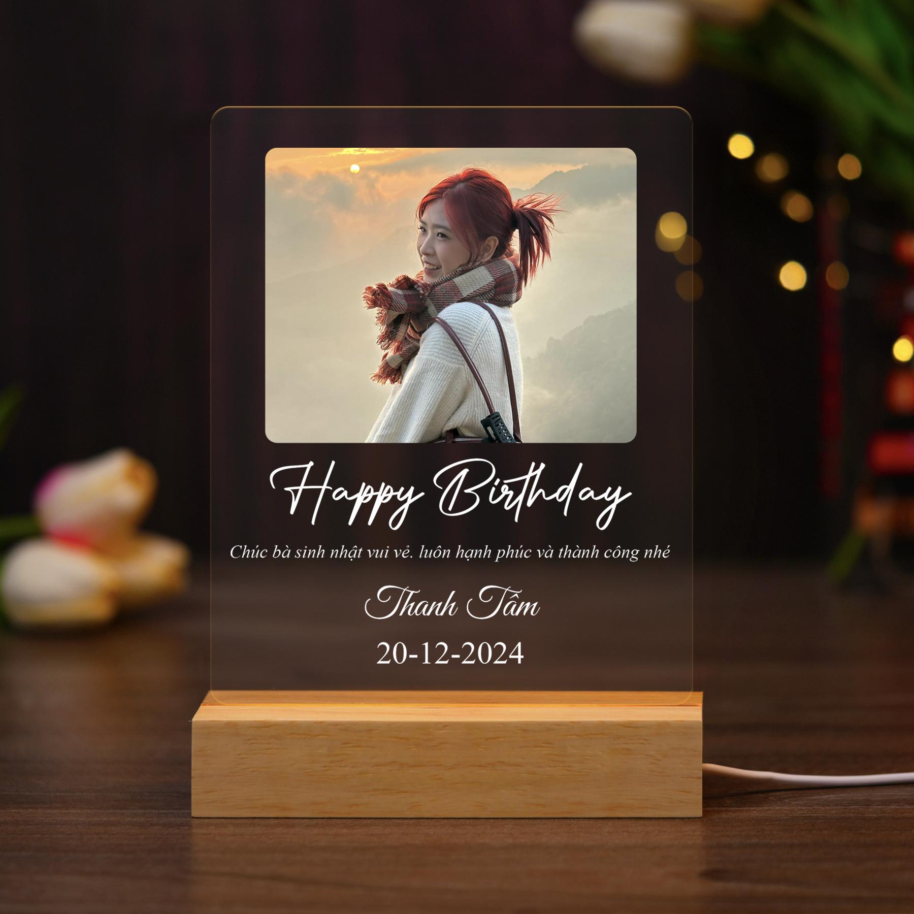 ĐÈN NGỦ SINH NHẬT - Thiết kế theo yêu cầu - Đèn LED 3D trang trí phòng, quà tặng đặc biệt