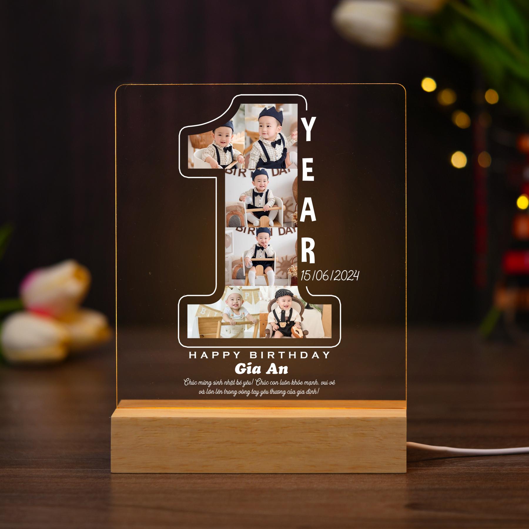 ĐÈN NGỦ SINH NHẬT - Thiết kế theo yêu cầu - Đèn LED 3D trang trí phòng, quà tặng đặc biệt