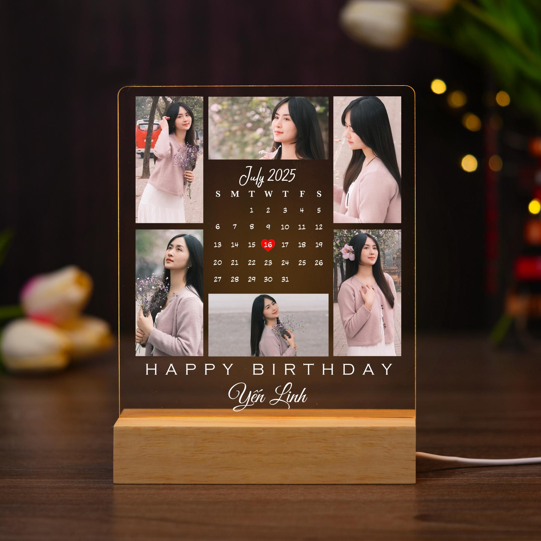 ĐÈN NGỦ SINH NHẬT - Thiết kế theo yêu cầu - Đèn LED 3D trang trí phòng, quà tặng đặc biệt