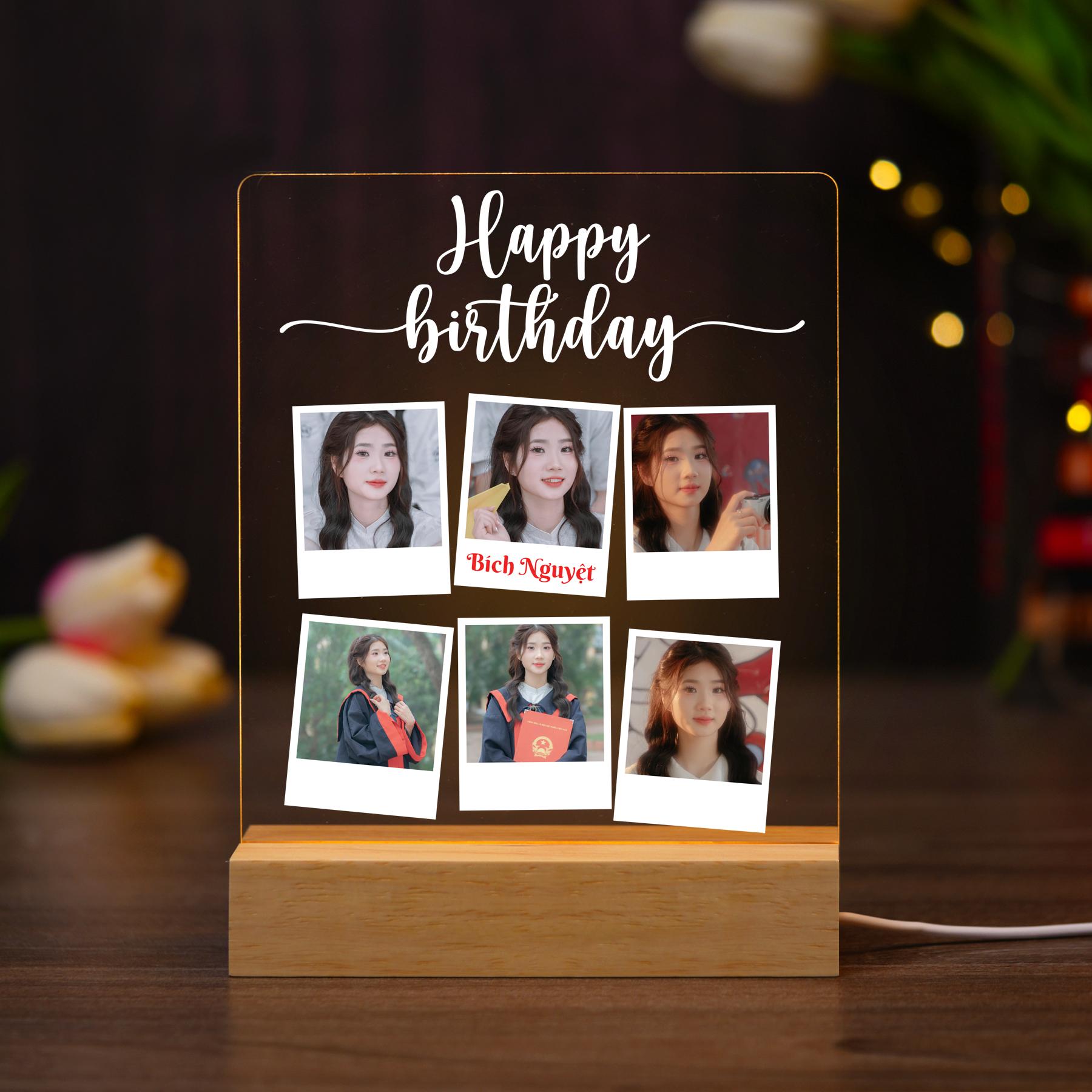 ĐÈN NGỦ SINH NHẬT - Thiết kế theo yêu cầu - Đèn LED 3D trang trí phòng, quà tặng đặc biệt