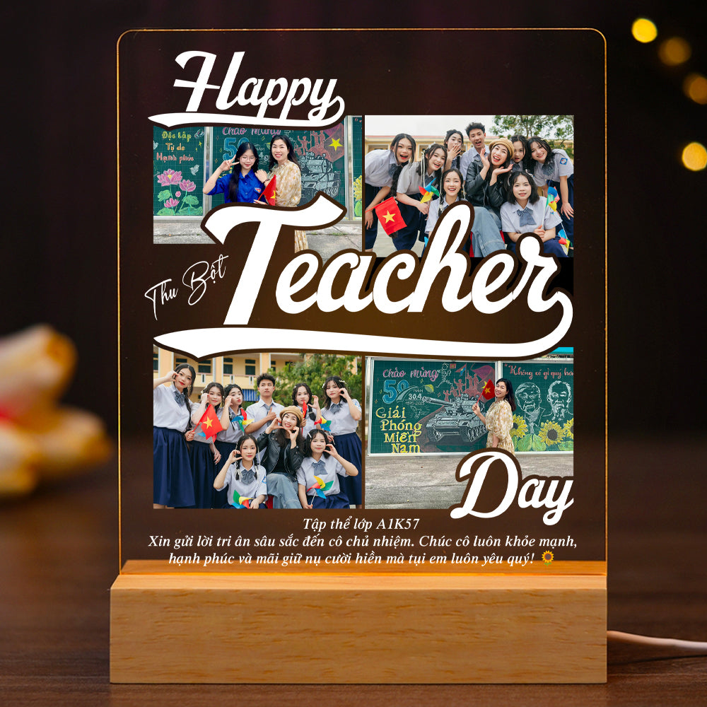 ĐÈN NGỦ KỶ NIỆM THẦY CÔ - Thiết kế theo yêu cầu - Đèn LED 3D trang trí phòng, quà tặng tri ân