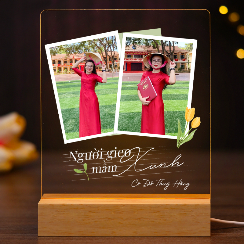 ĐÈN NGỦ KỶ NIỆM THẦY CÔ - Thiết kế theo yêu cầu - Đèn LED 3D trang trí phòng, quà tặng tri ân