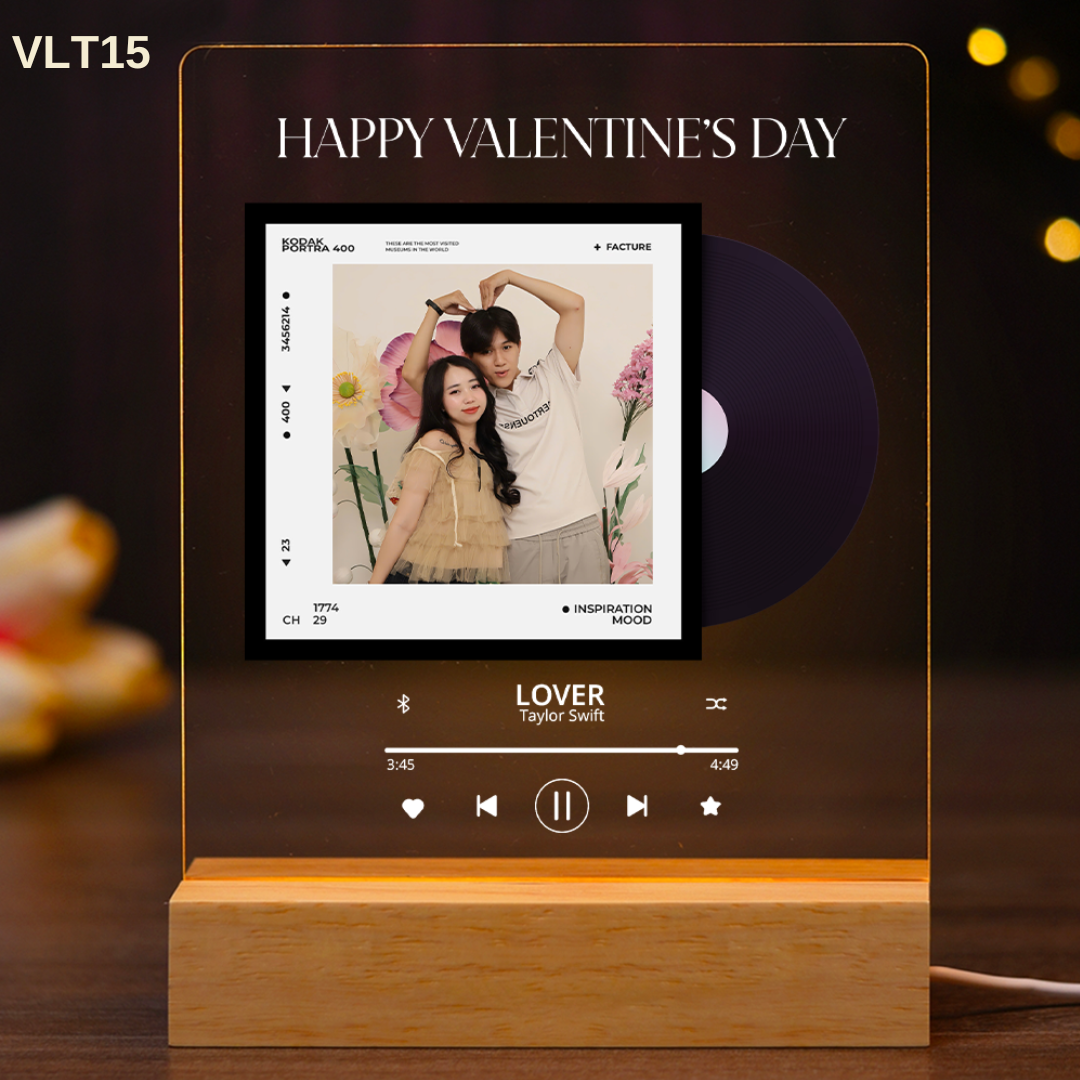 ĐÈN NGỦ KỶ NIỆM VALENTINE - Thiết kế theo yêu cầu - Đèn LED 3D trang trí phòng, quà tặng tình yêu