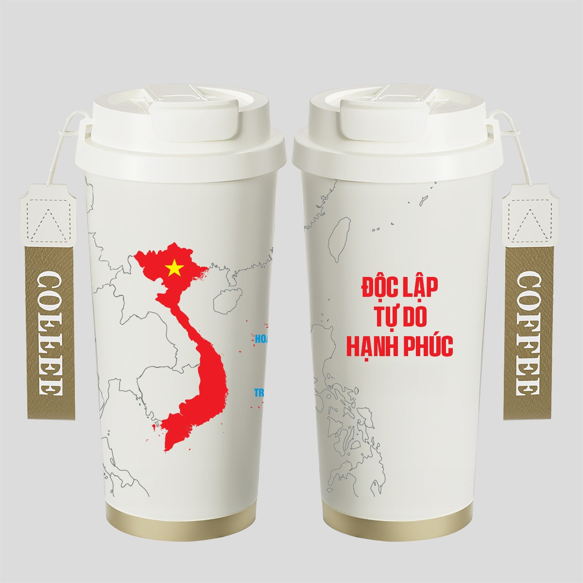 LY GIỮ NHIỆT KỶ NIỆM VIỆT NAM - Quà tặng cá nhân hóa, in theo yêu cầu - Ly giữ nhiệt cao cấp 520ML, quà tặng quê hương