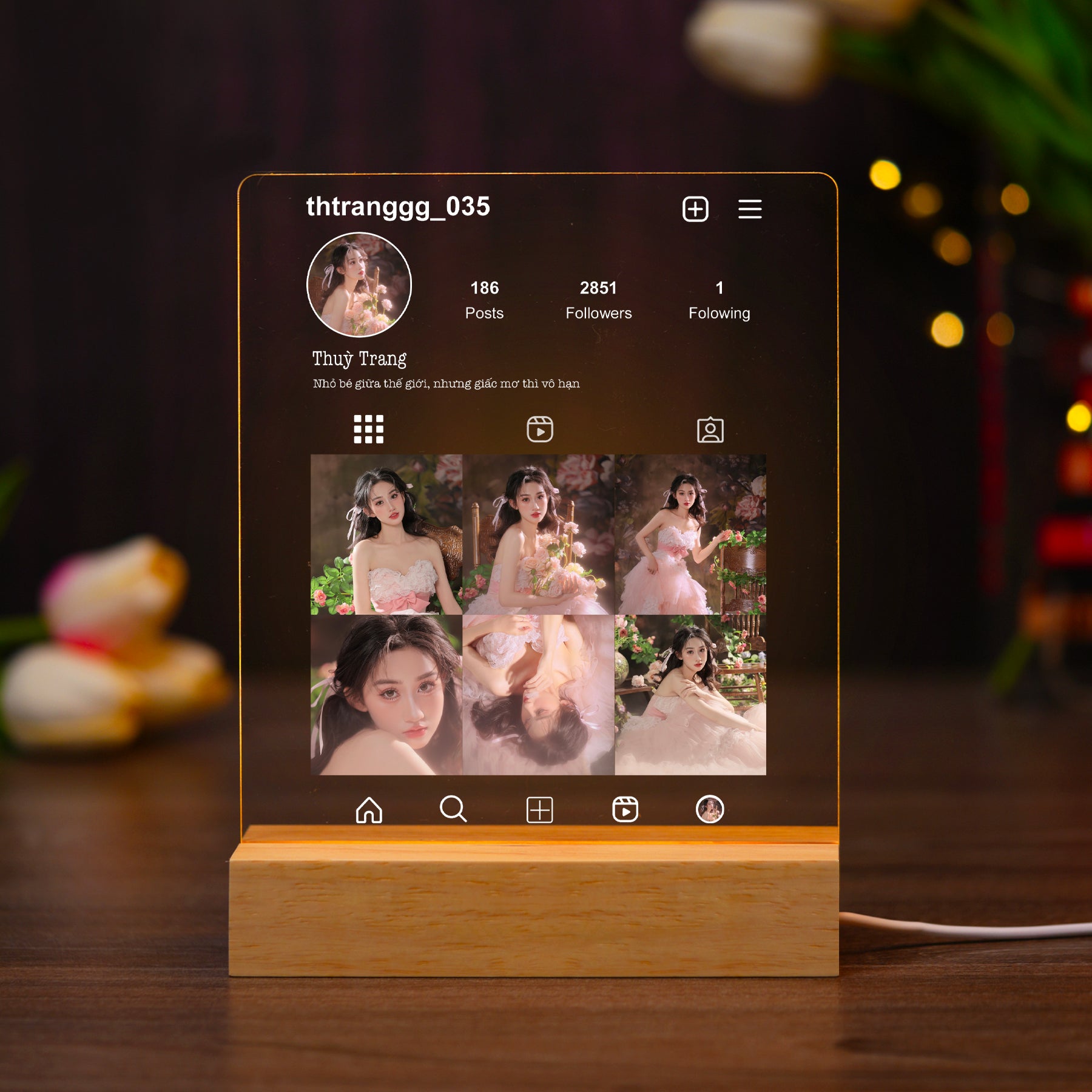 ĐÈN NGỦ KỶ NIỆM NGÀY QUỐC TẾ PHỤ NỮ - Thiết kế theo yêu cầu - Đèn LED 3D trang trí phòng, quà tặng tri ân phái đẹp