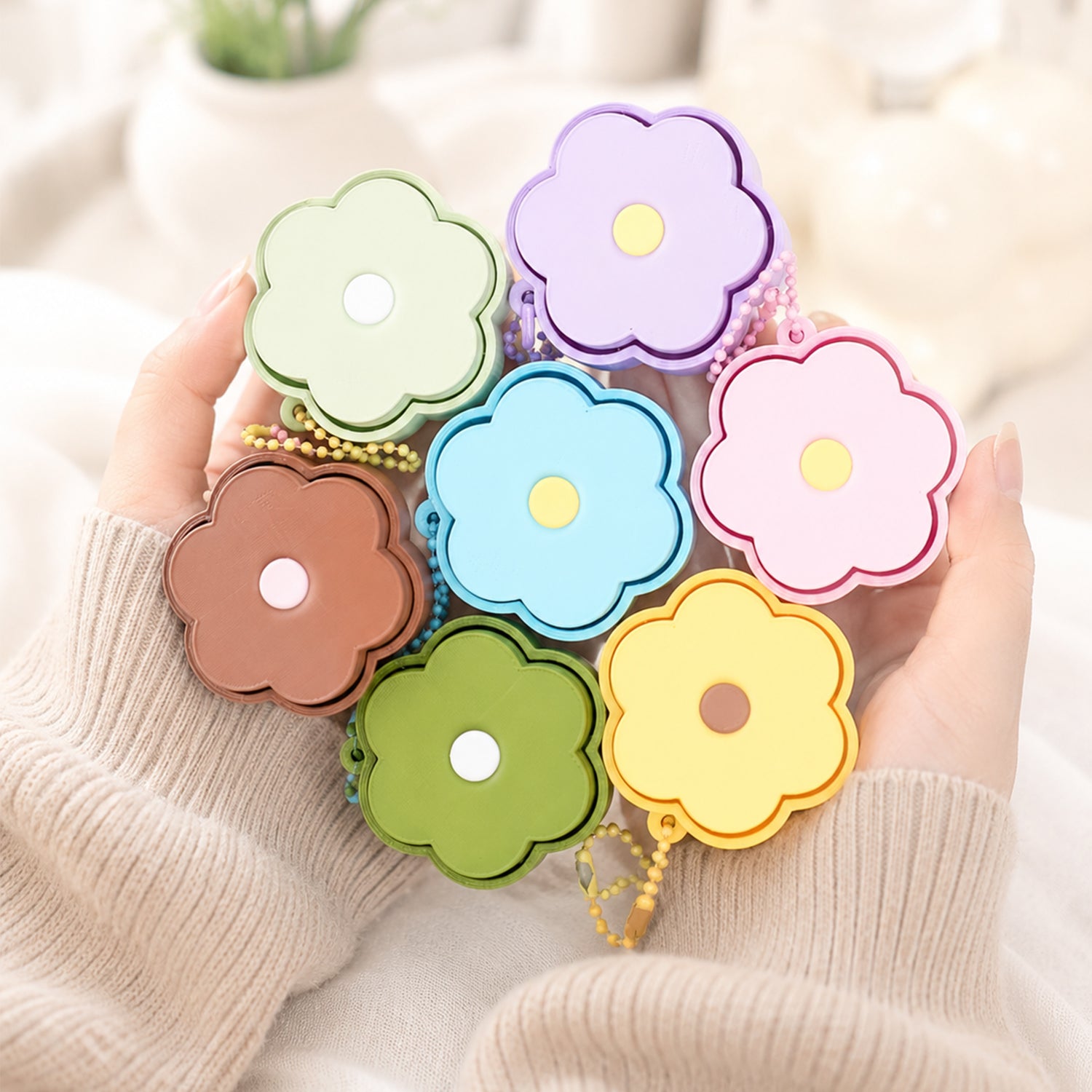 Móc Khoá Clicky Bông Hoa Dễ Thương – Phụ Kiện Mini Cute