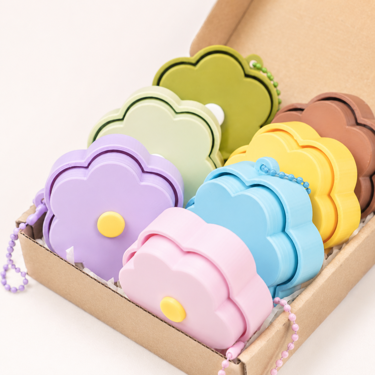 Móc Khoá Clicky Bông Hoa Dễ Thương – Phụ Kiện Mini Cute