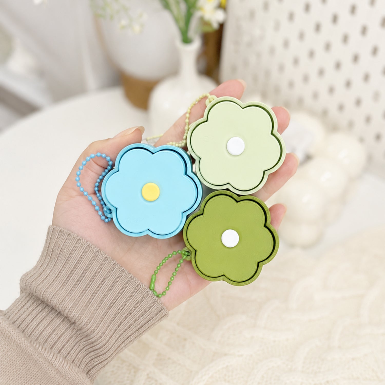 Móc Khoá Clicky Bông Hoa Dễ Thương – Phụ Kiện Mini Cute