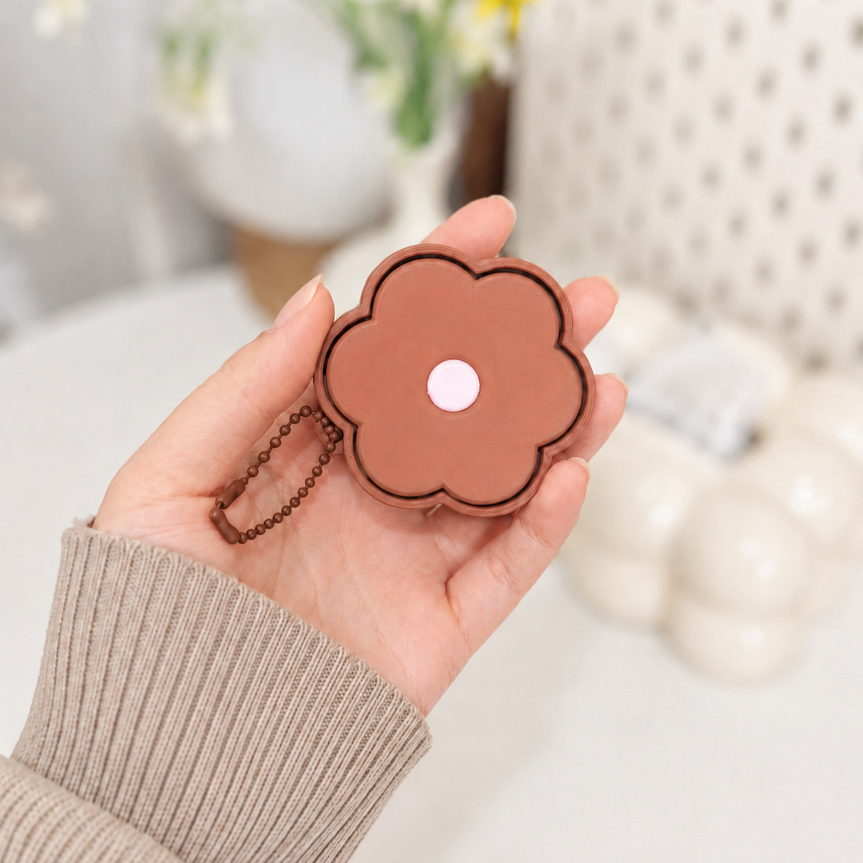 Móc Khoá Clicky Bông Hoa Dễ Thương – Phụ Kiện Mini Cute