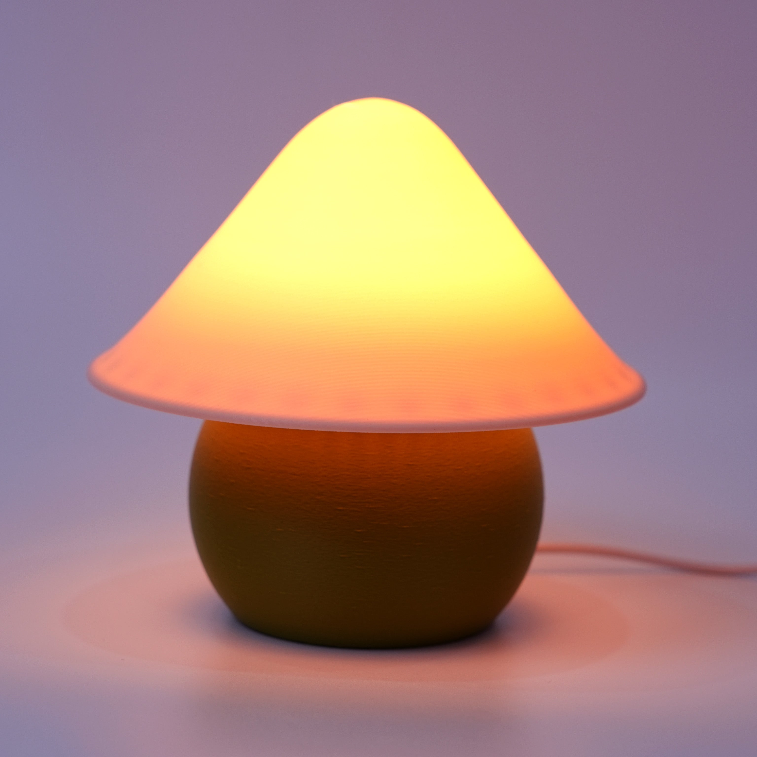 Amber Dome Lamp – Đèn Ngủ Trang Trí Đầu Giường, Ánh Sáng Vàng Ấm Sang Trọng