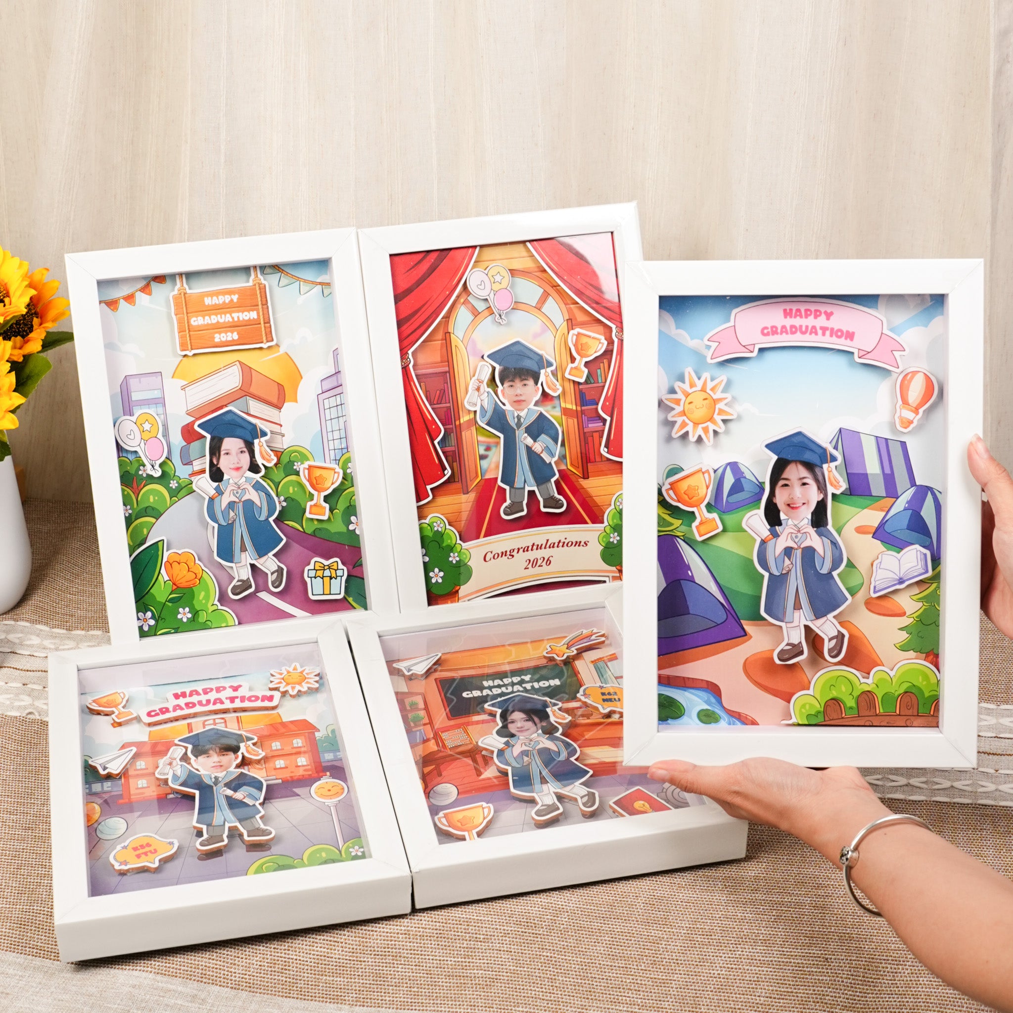 Khung ảnh 3D tốt nghiệp cá nhân  - Thiết kế theo yêu cầu
