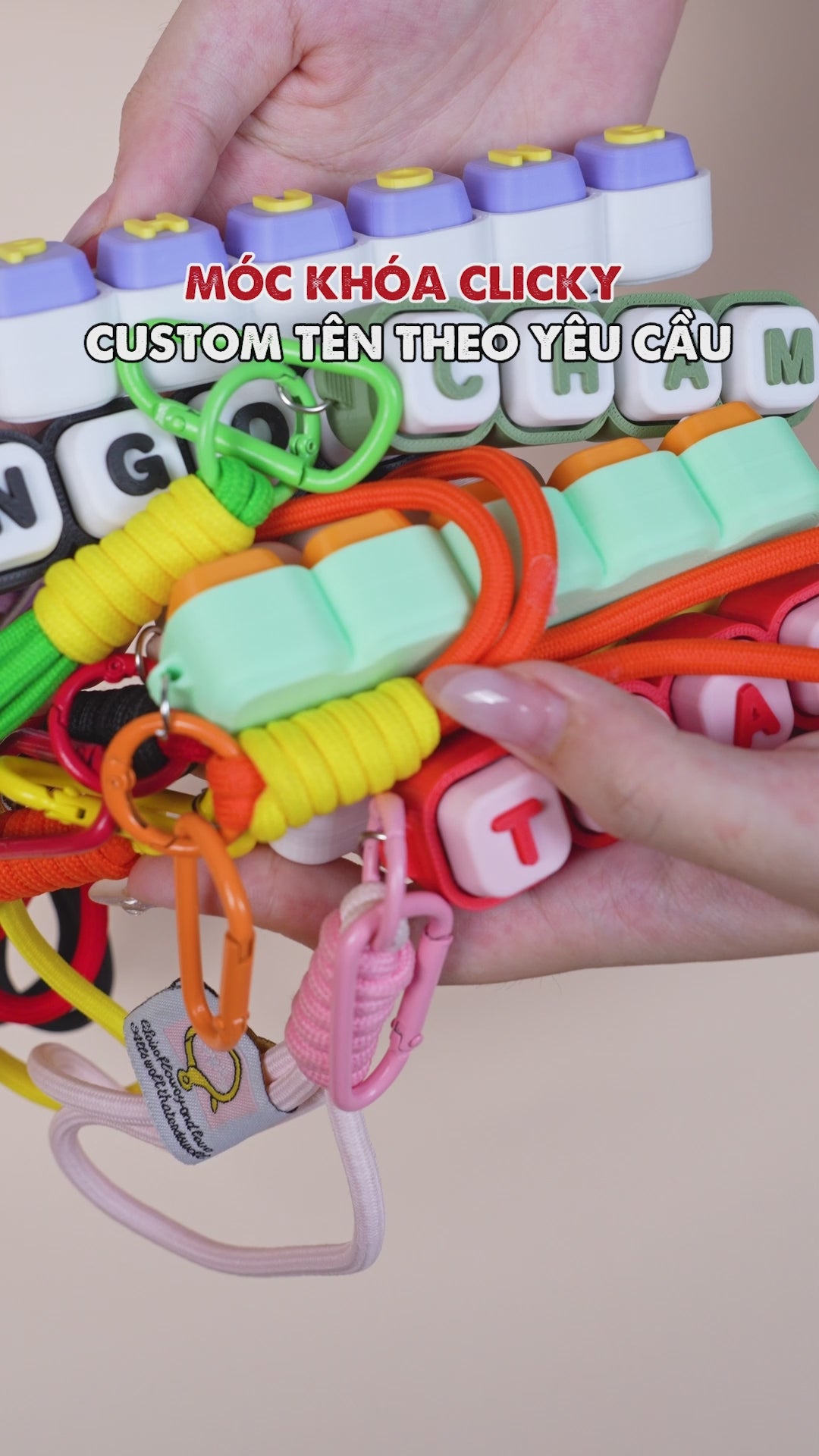 Móc Khóa Clicky Bàn Phím Custom Tên Theo Yêu Cầu – Keychain Phím Cơ Cá Nhân Hoá