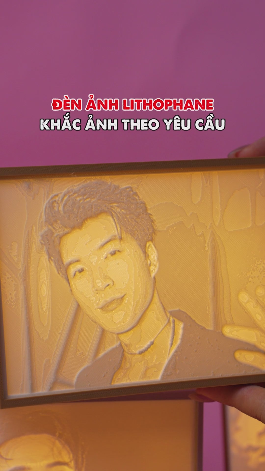 Đèn Ảnh Lithophane Cá Nhân Hóa – Khắc Ảnh Theo Yêu Cầu, Quà Tặng Lưu Niệm Độc Đáo