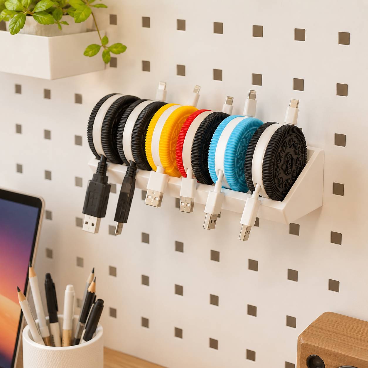 Cuộn Thu Gọn Dây Sạc Oreo